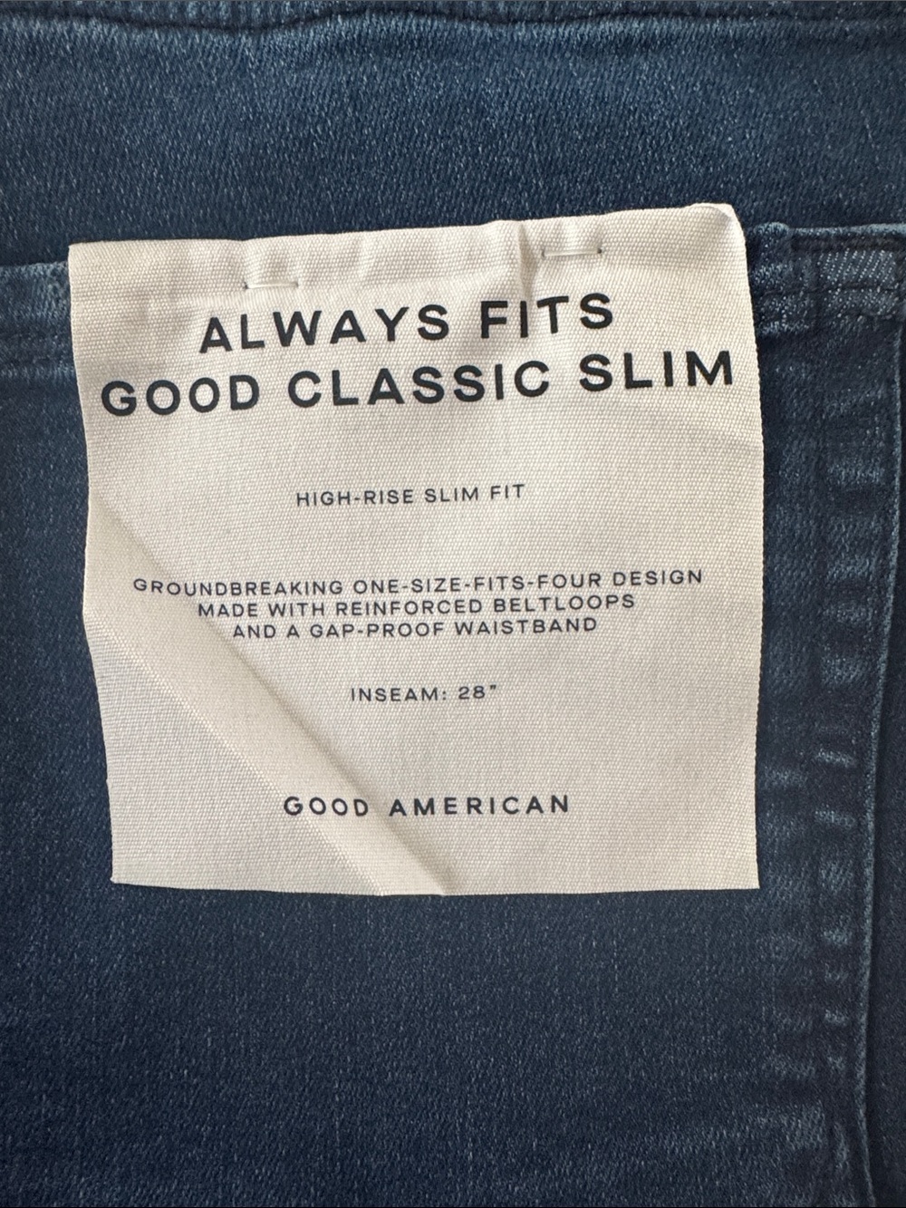 Good American Indigo High-Rise Slim Fit Jeans - Picture 3 of 3